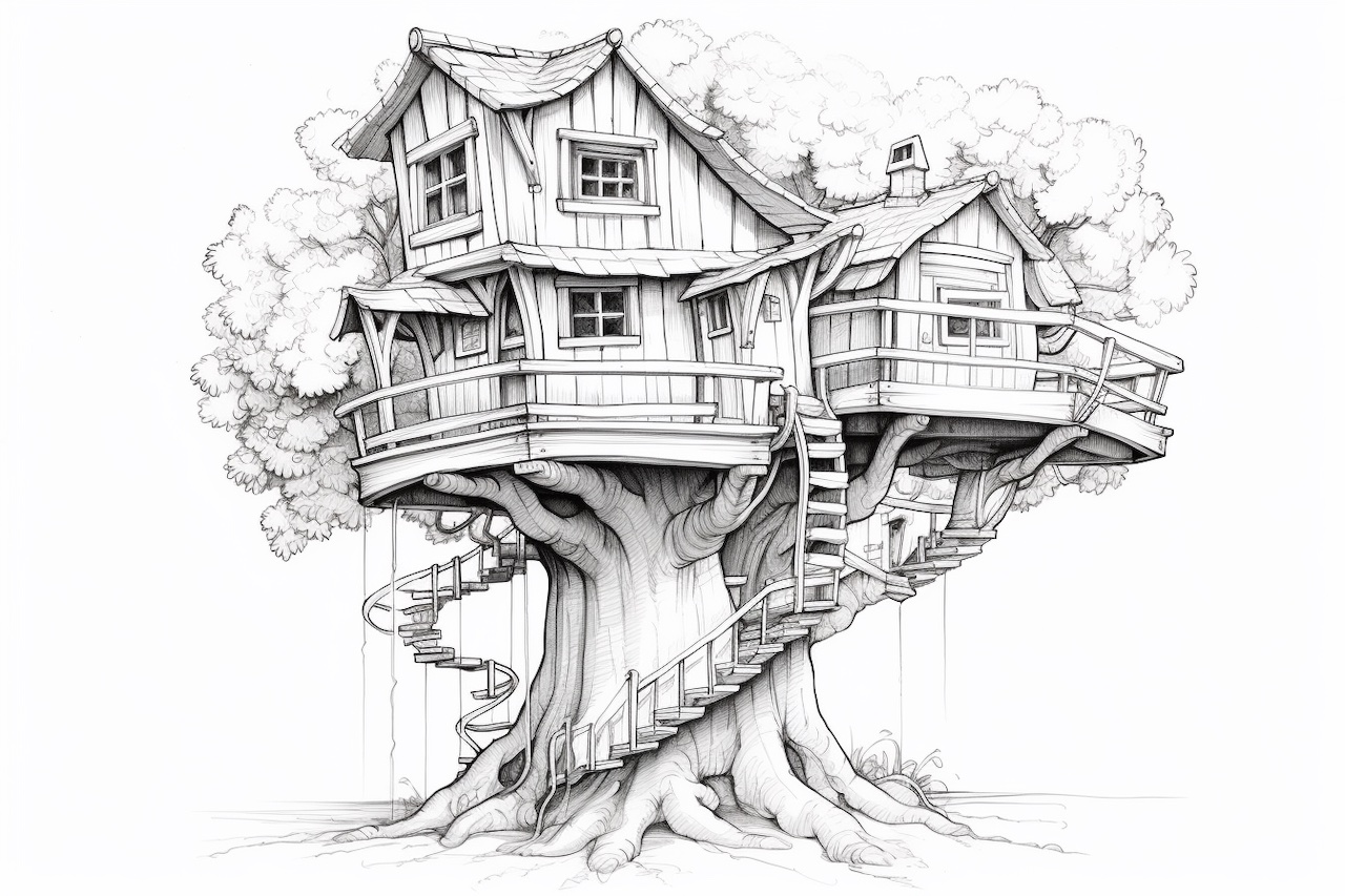 how-to-draw-a-tree-house-yonderoo