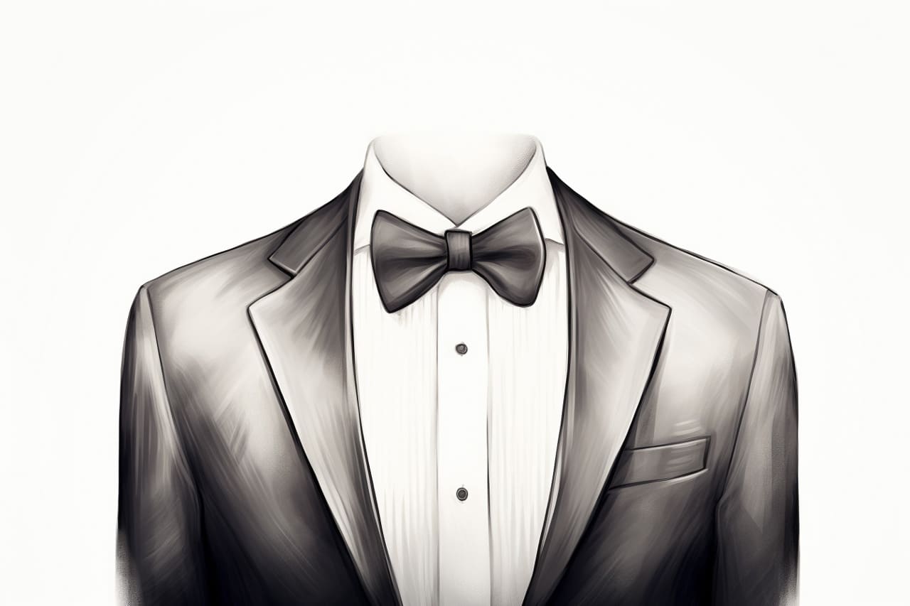 how to draw a tuxedo