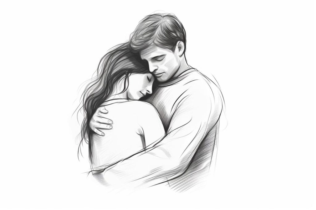 hug drawing