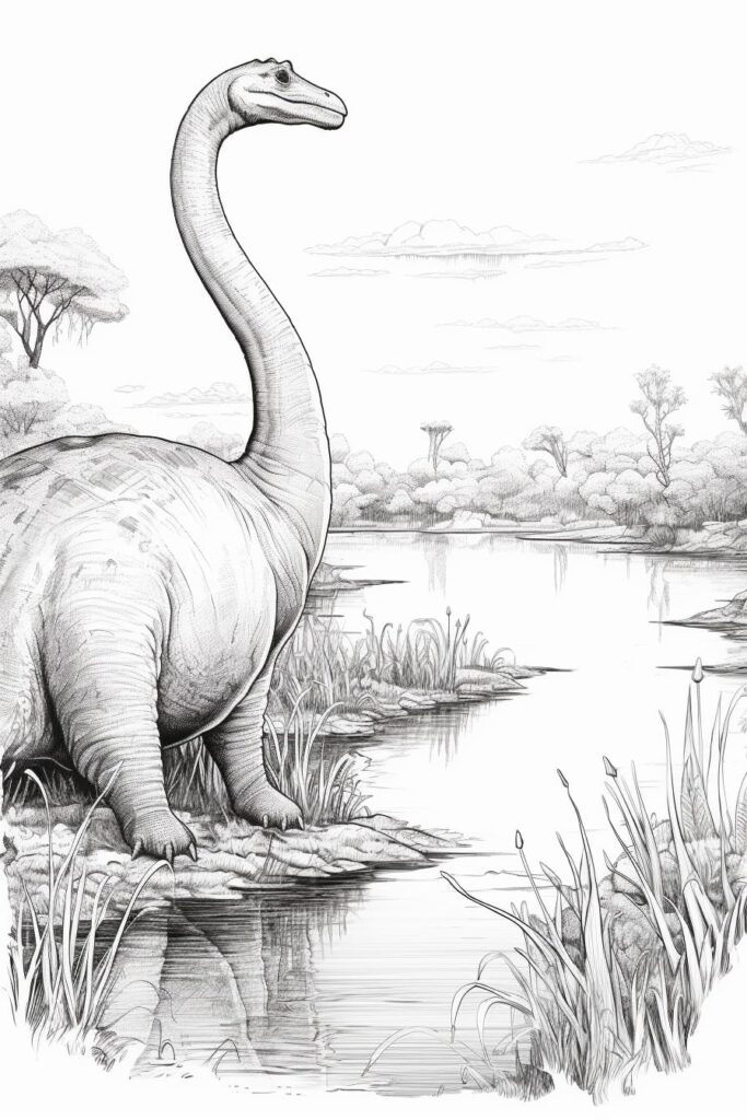 brontosaurus in the swamp