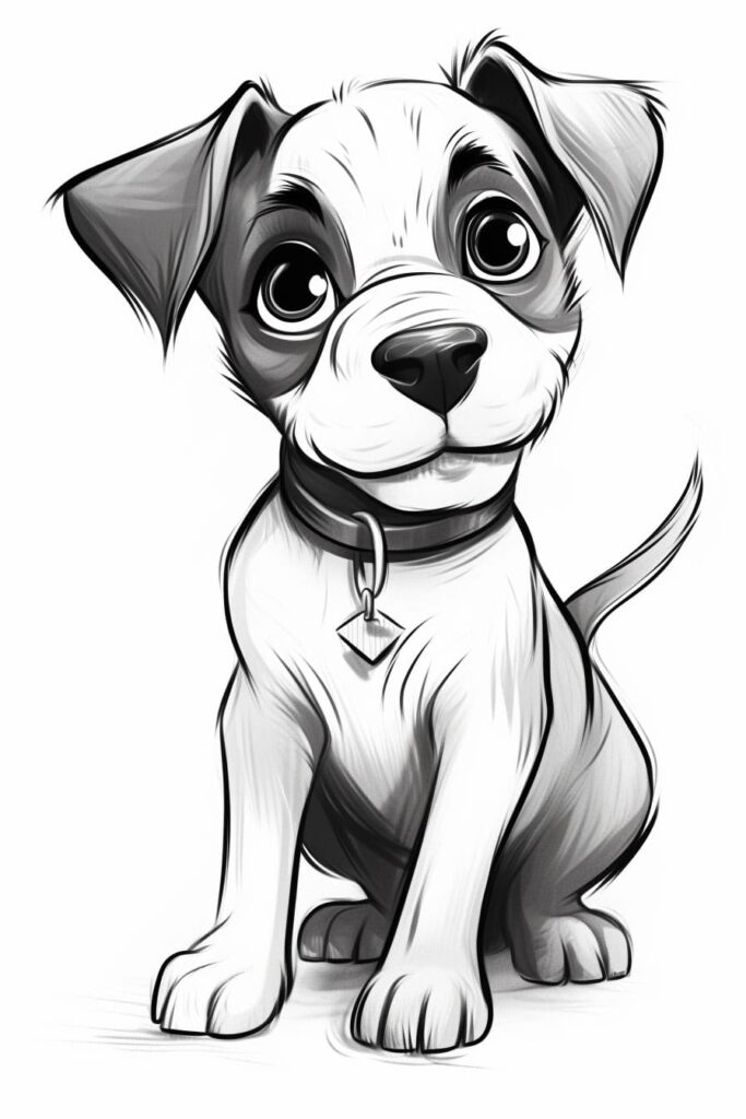 a handsome cartoon dog