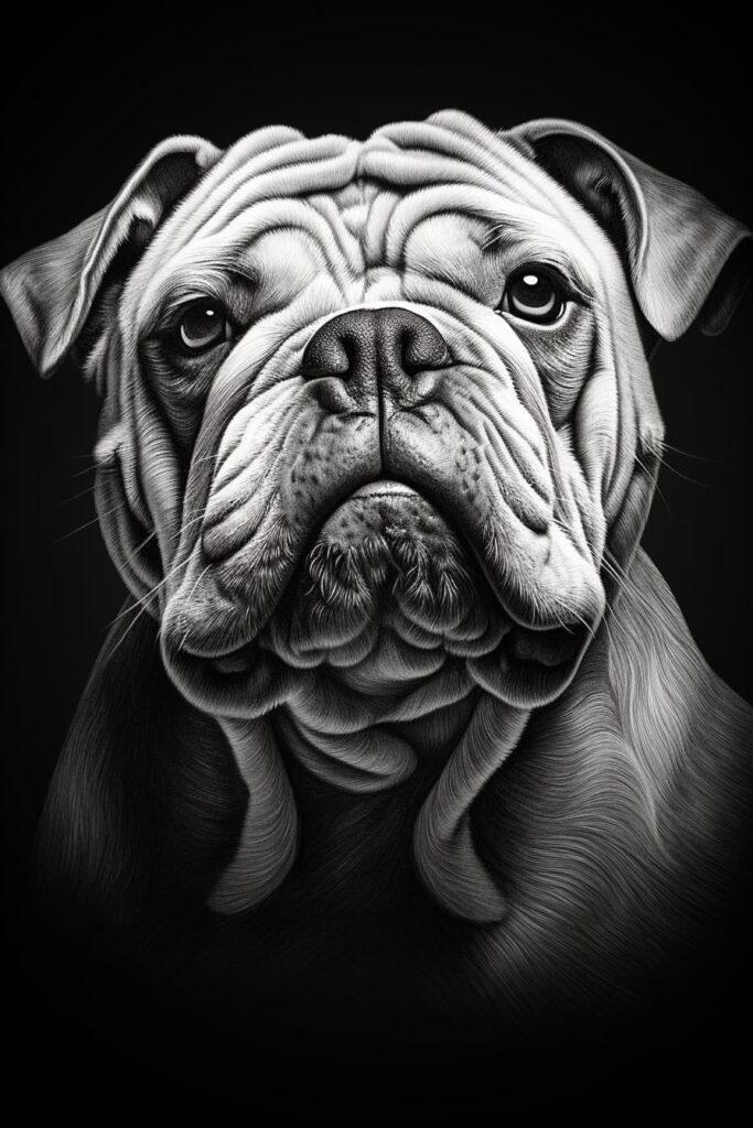 sketch of a bulldog