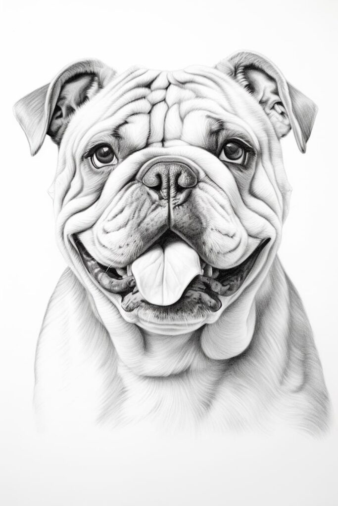 bulldog drawing