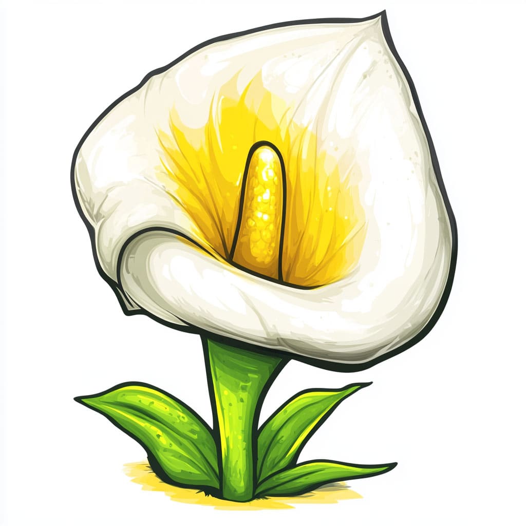 calla lily flower logo