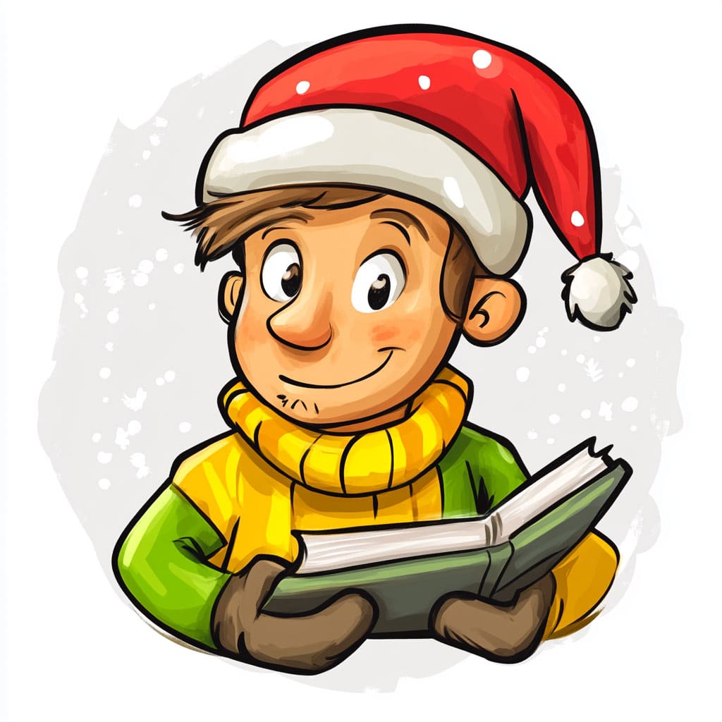 logo of a Christmas Caroler