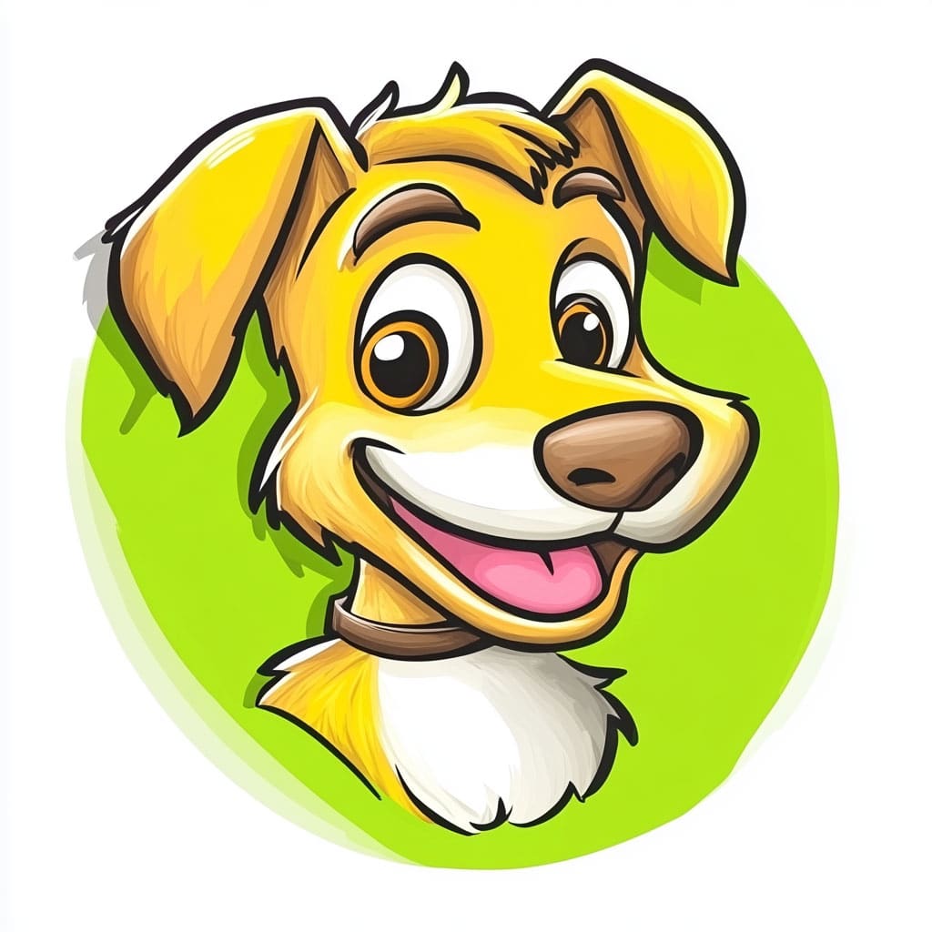 logo of a cartoon dog