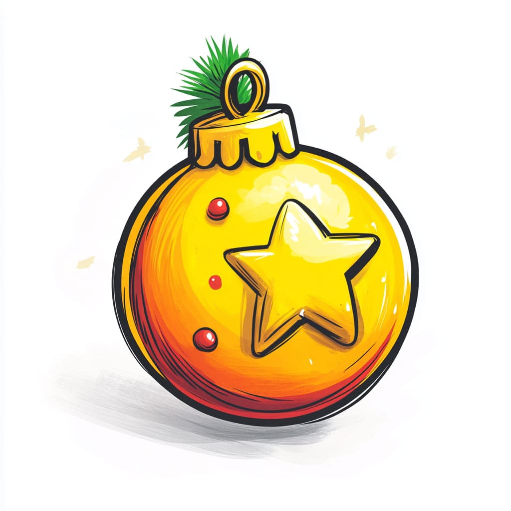 Christmas ornament logo