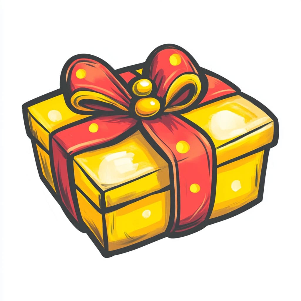 logo of a wrapped Christmas present