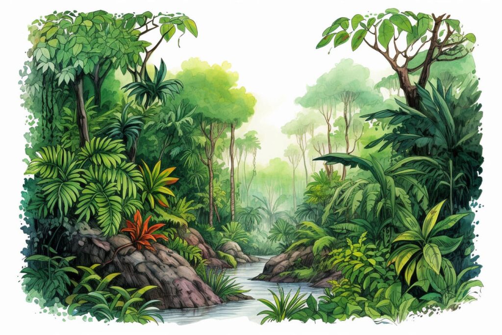 lush tropical rainforest