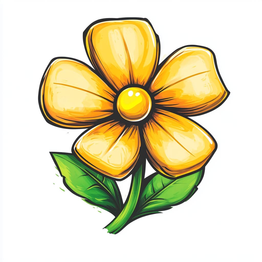 logo drawing of a flower