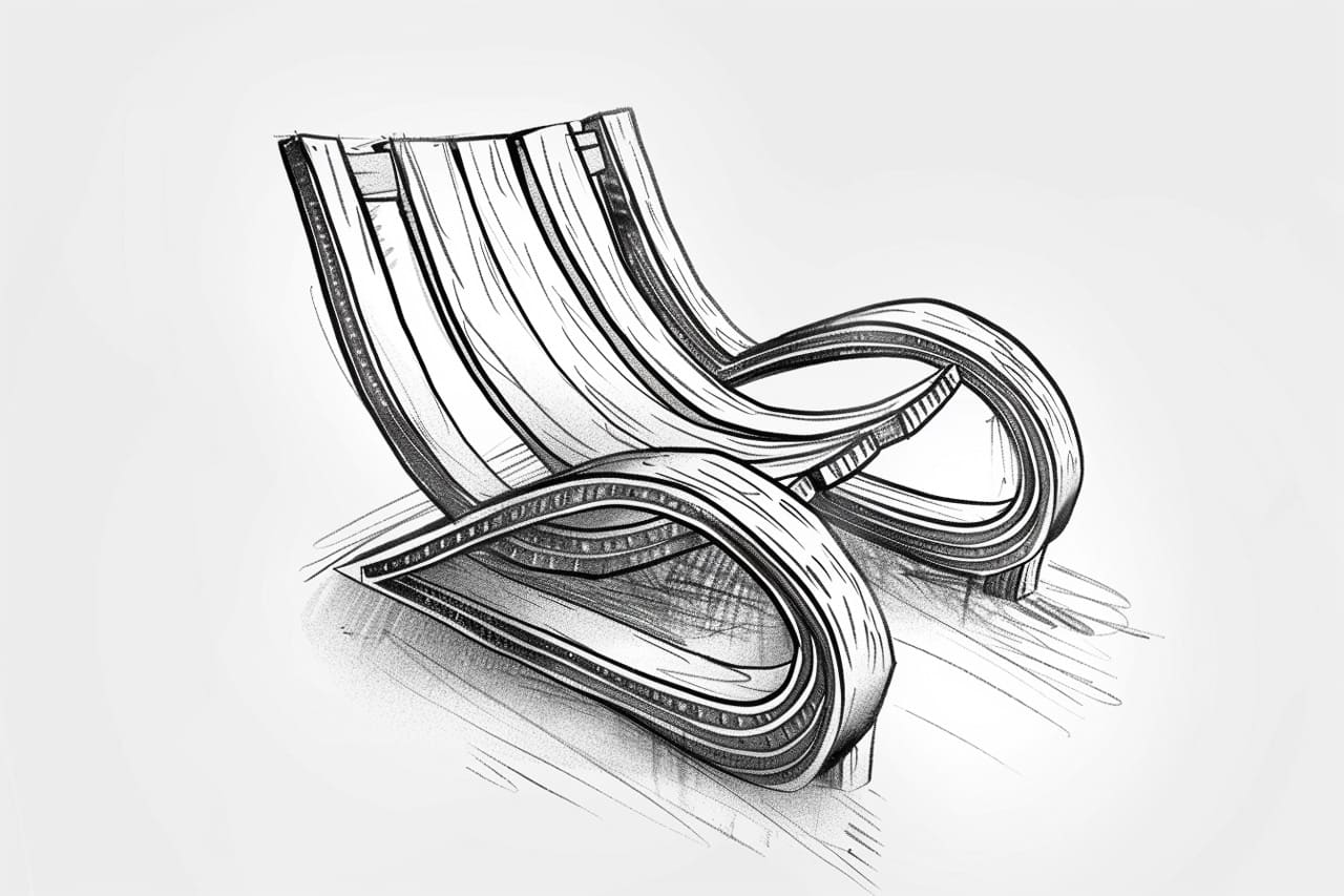 how to draw a 3D chair