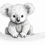 how to draw a baby koala