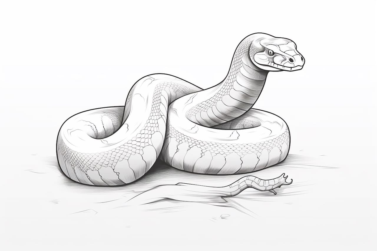 How to Draw a Ball Python