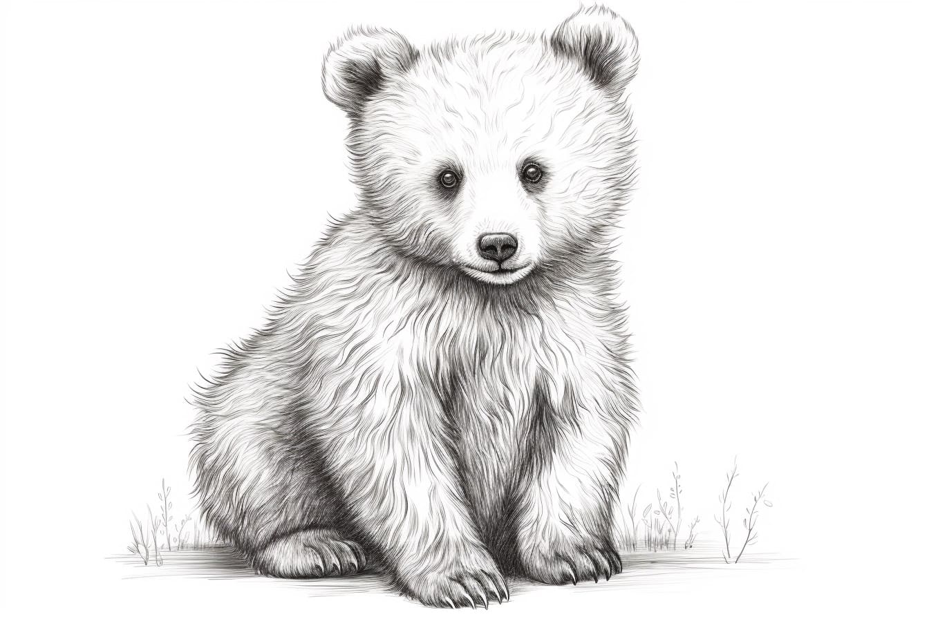 How to Draw a Bear Cub