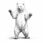 how to draw a bear standing up