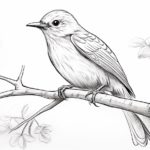 How to Draw a Bird on a Branch