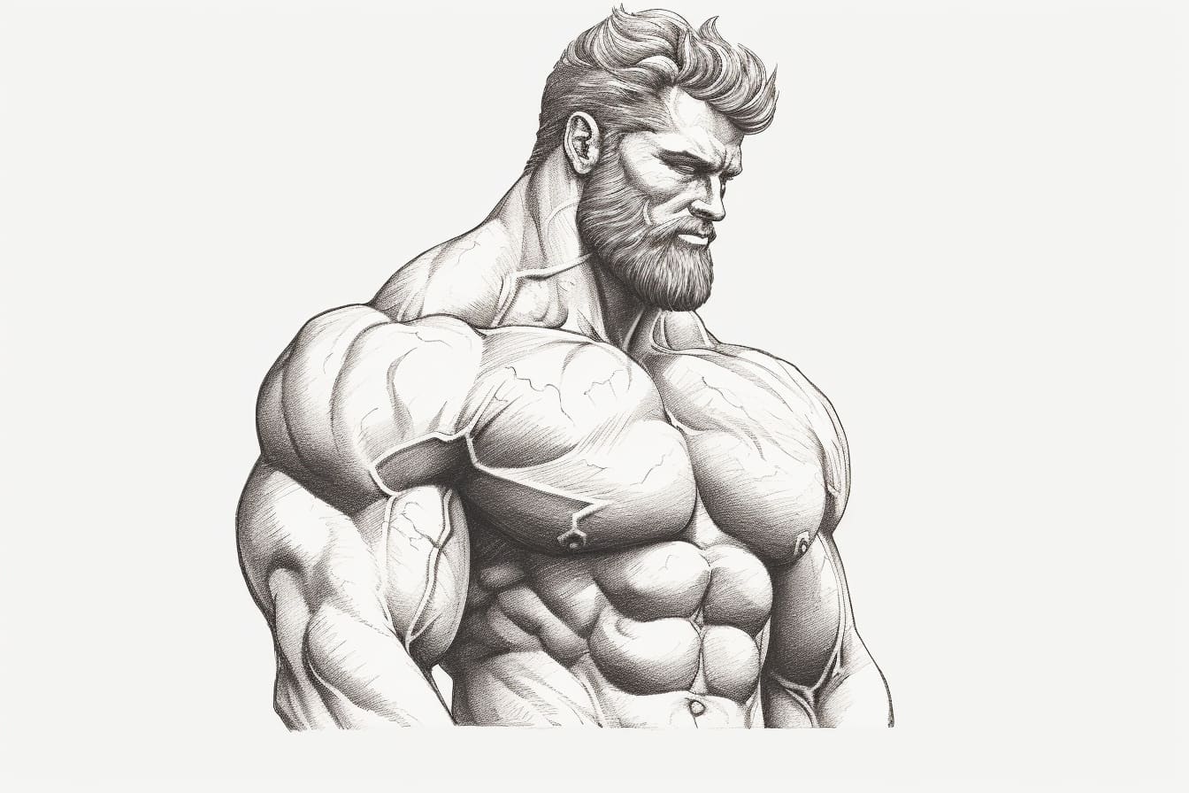 How to Draw a Bodybuilder Yonderoo