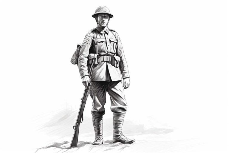 how to draw a British Soldier