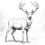 How to draw a Caribou