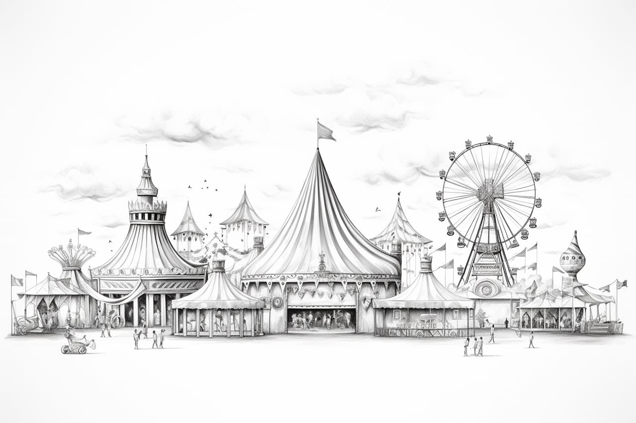 how to draw a carnival