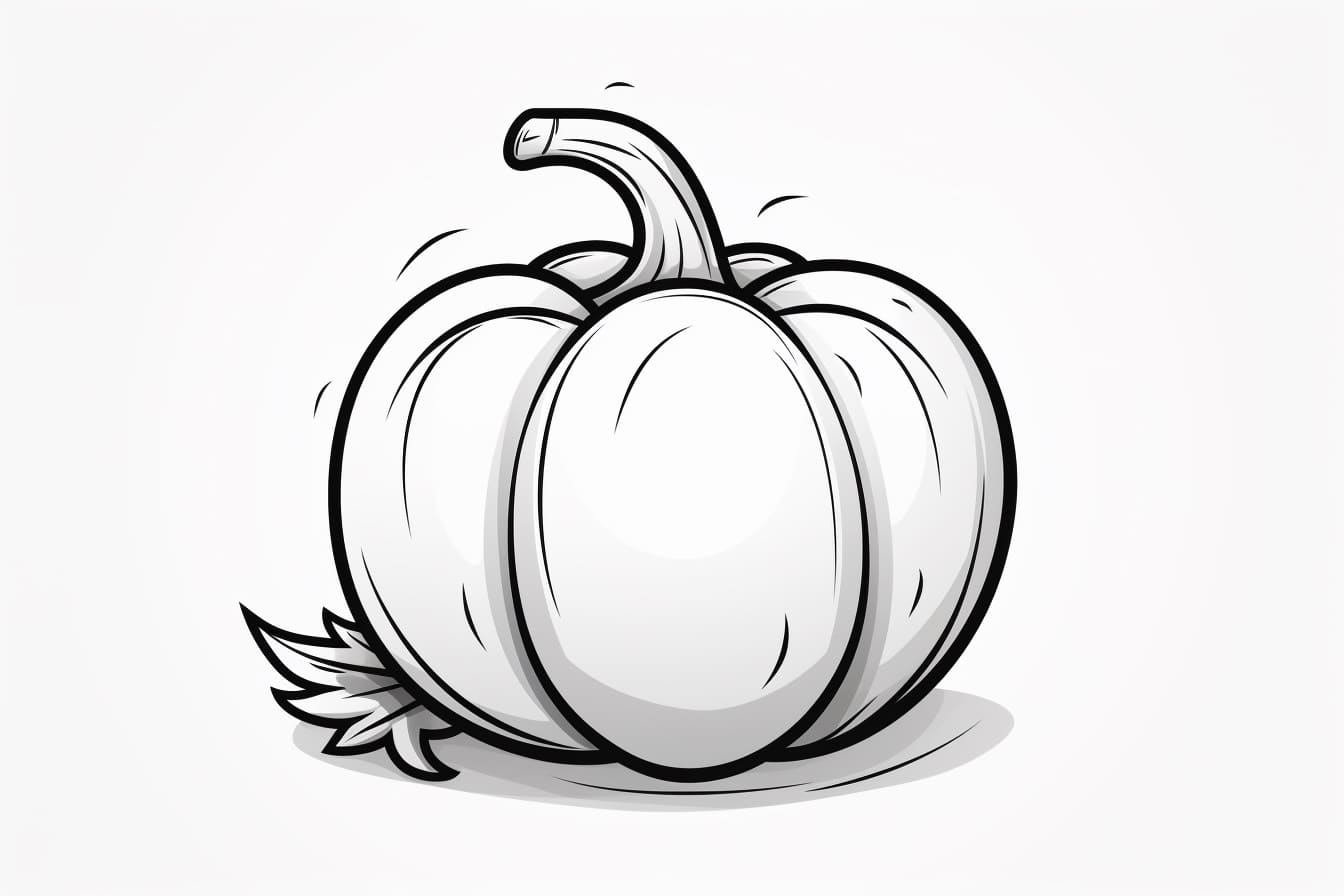 How to Draw a Cartoon Pumpkin