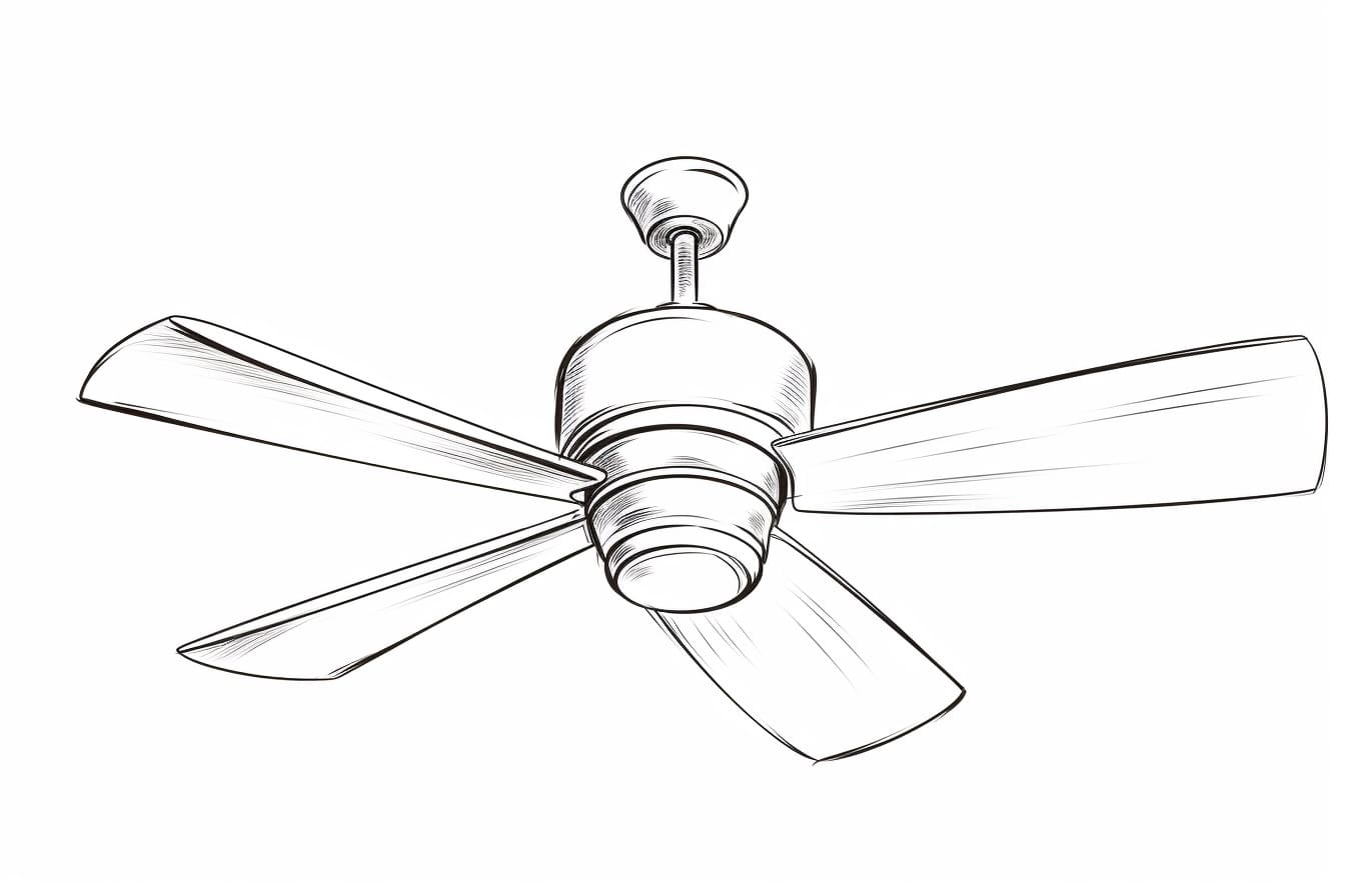 How to Draw a Ceiling Fan