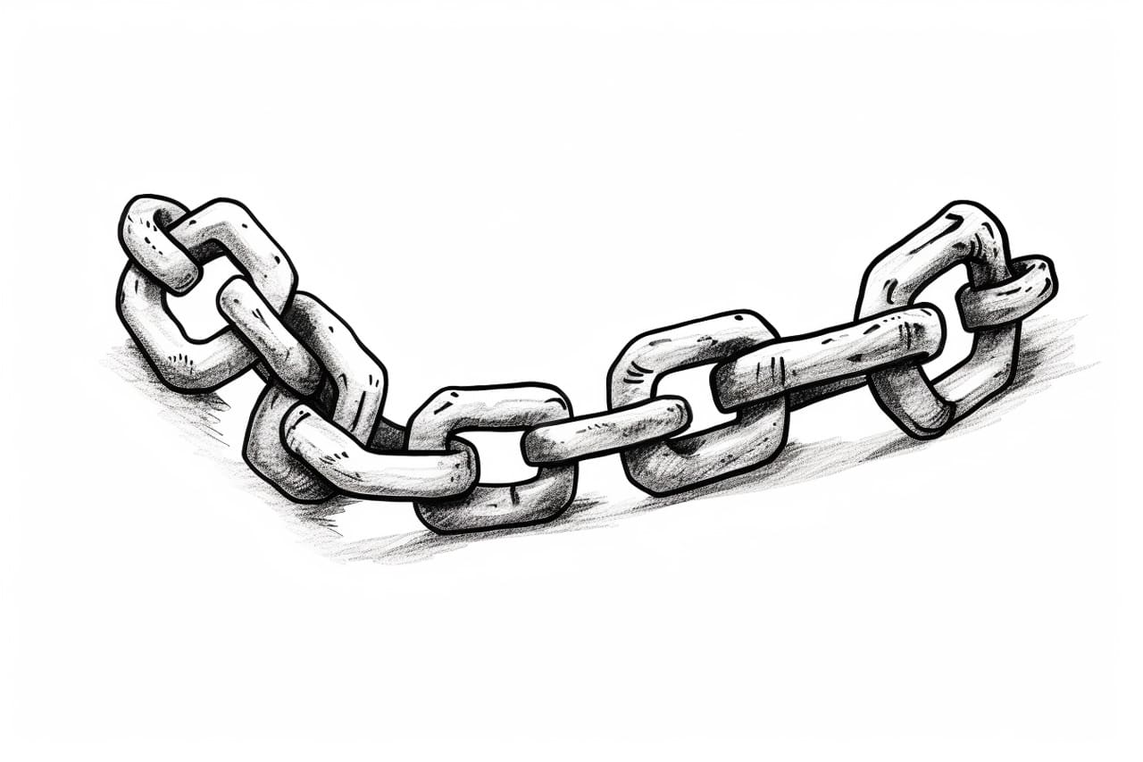 how to draw a chain link