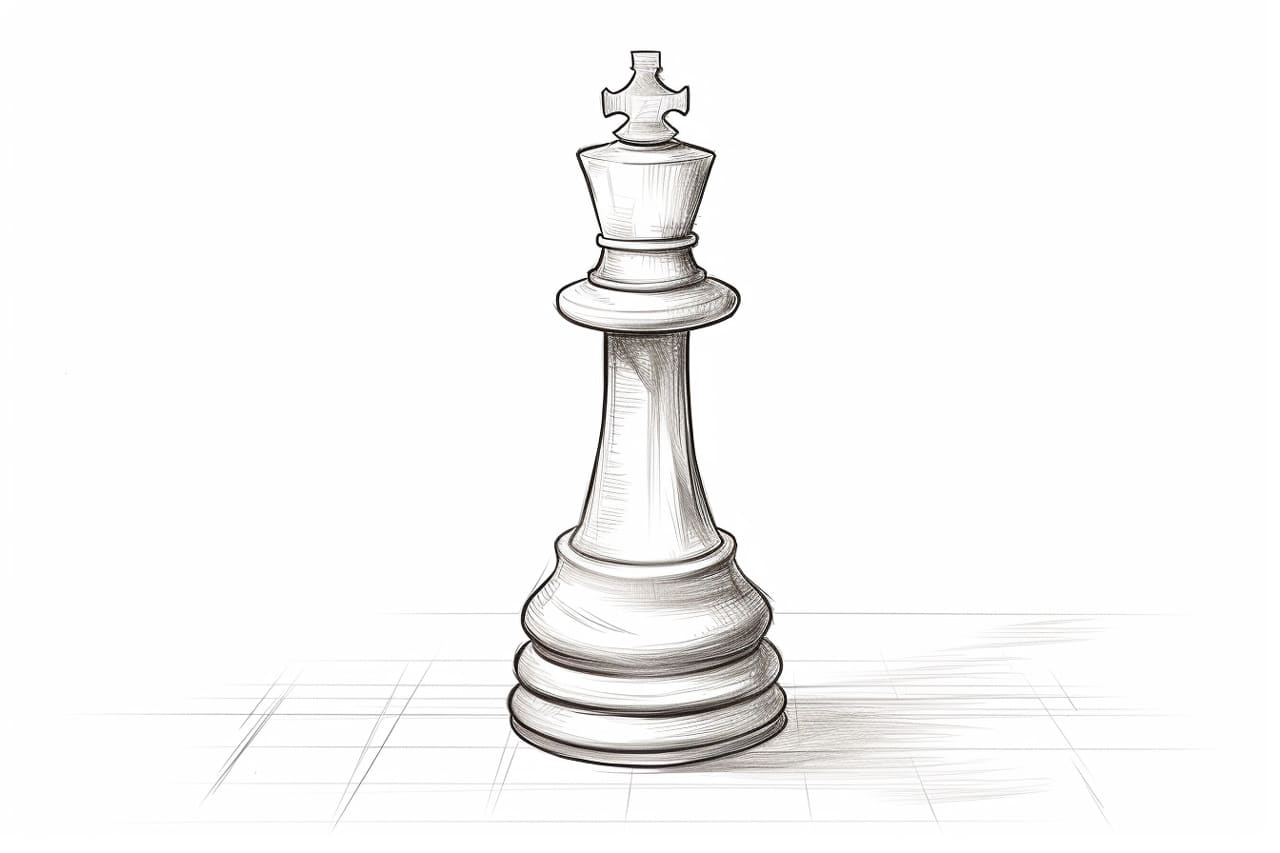 how to draw a chess piece
