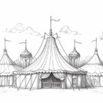 how to draw a circus