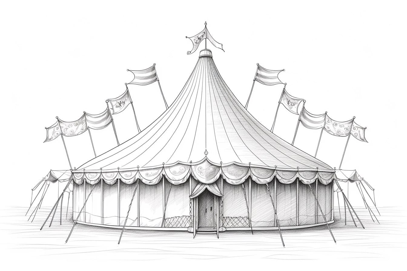 How to Draw a Circus Tent