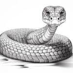 how to draw a cobra snake