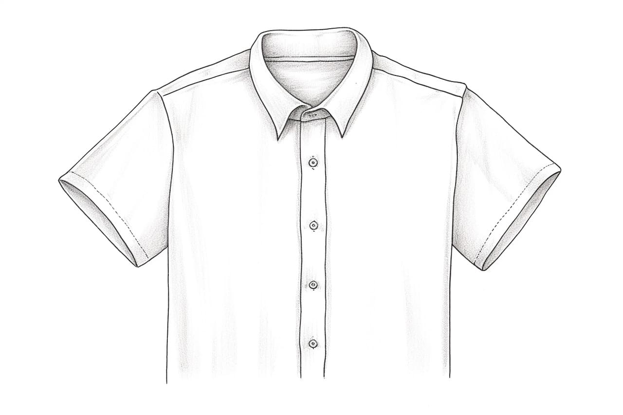 how to draw a collared shirt