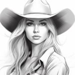 how to draw a cowgirl