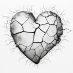 How to draw a cracked heart