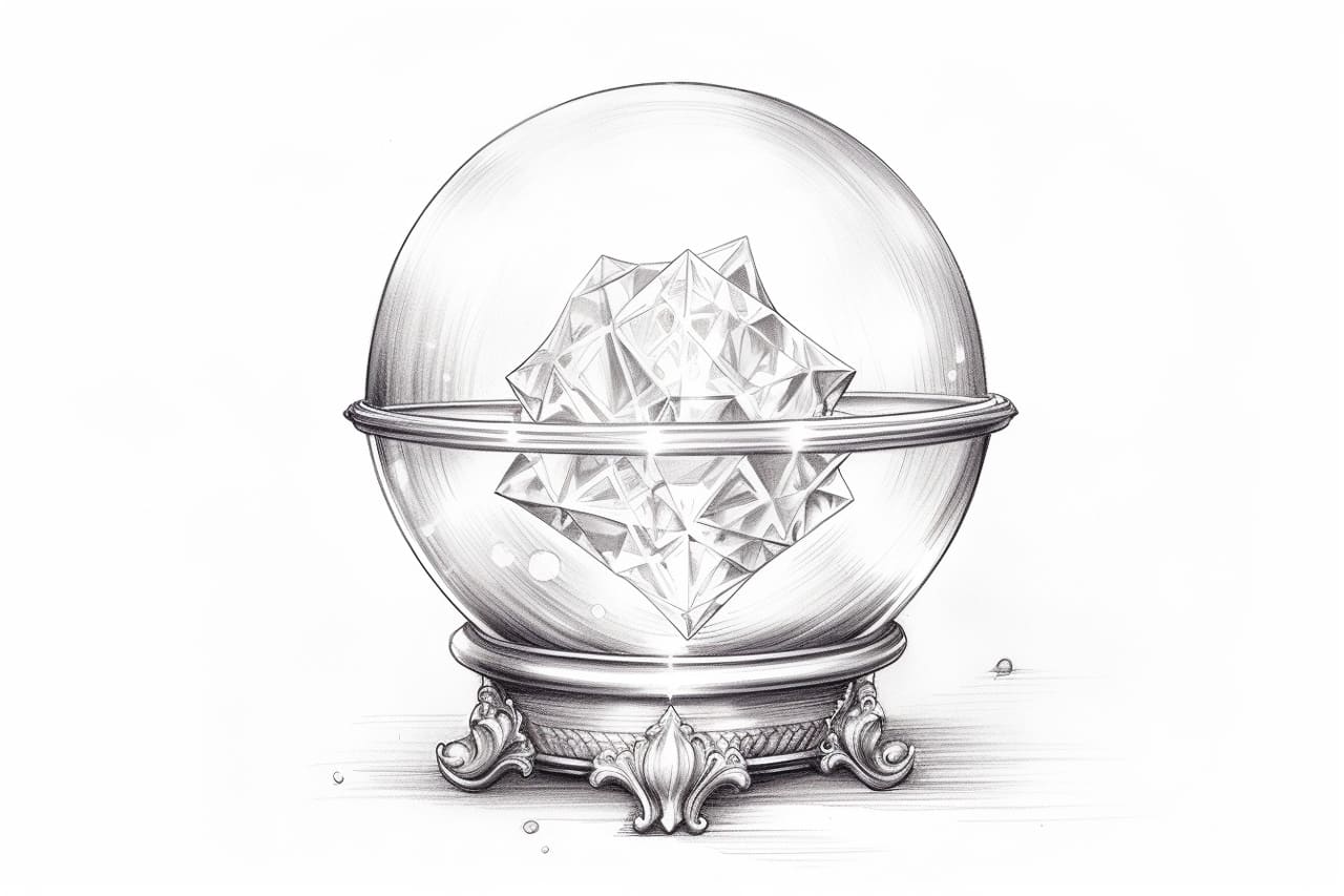 how to draw a crystal ball