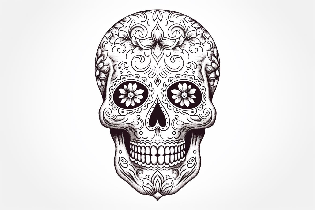 How to Draw a Day of the Dead Skull