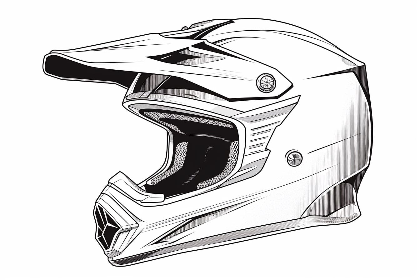 How to Draw a Dirt Bike Helmet Yonderoo