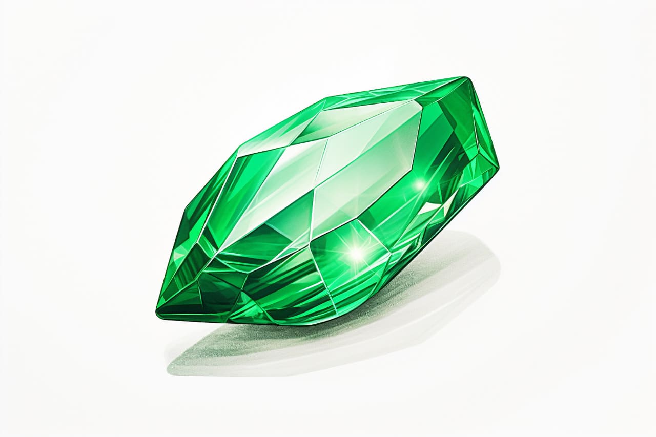 how to draw an Emerald