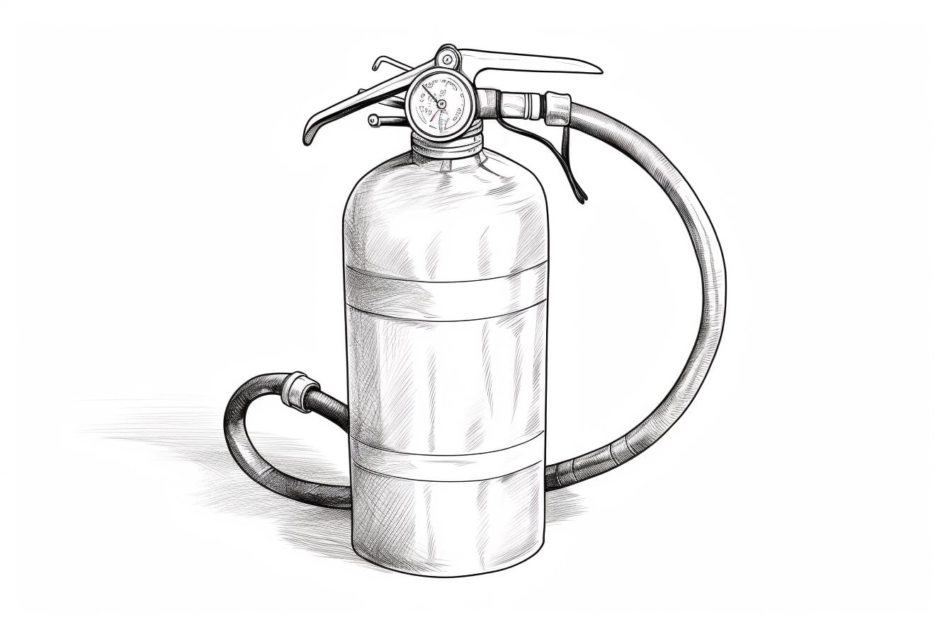 How to Draw a Fire Extinguisher Yonderoo