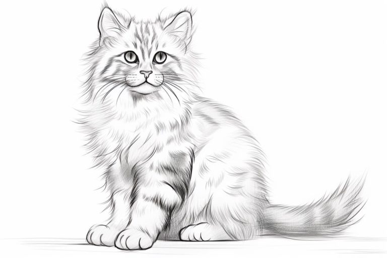 How to Draw a Fluffy Cat