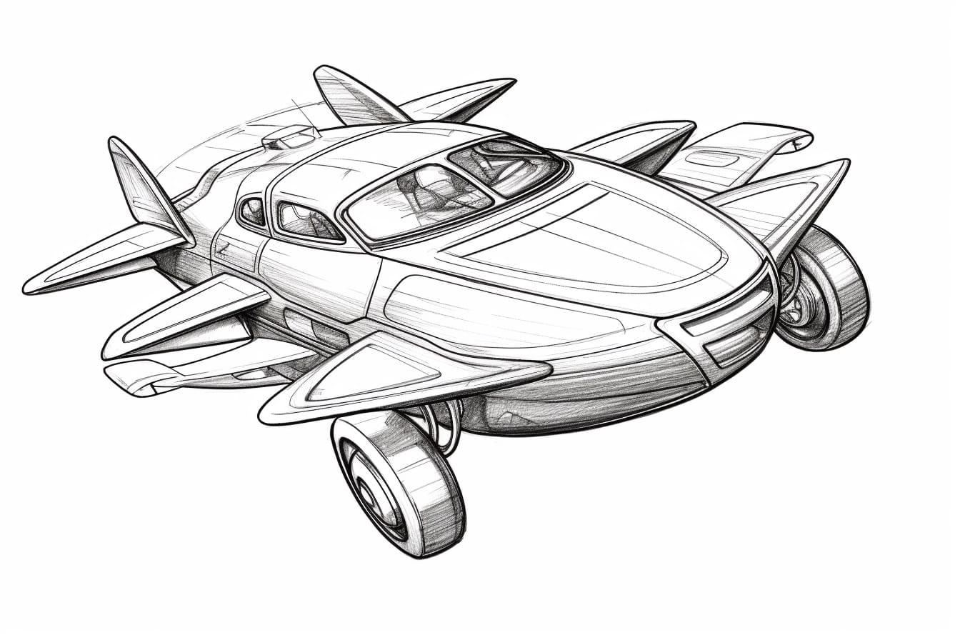 How to Draw a Flying Car Yonderoo