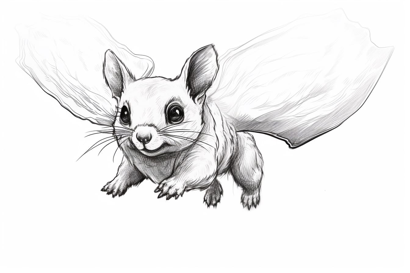 How to Draw a Flying Squirrel Yonderoo