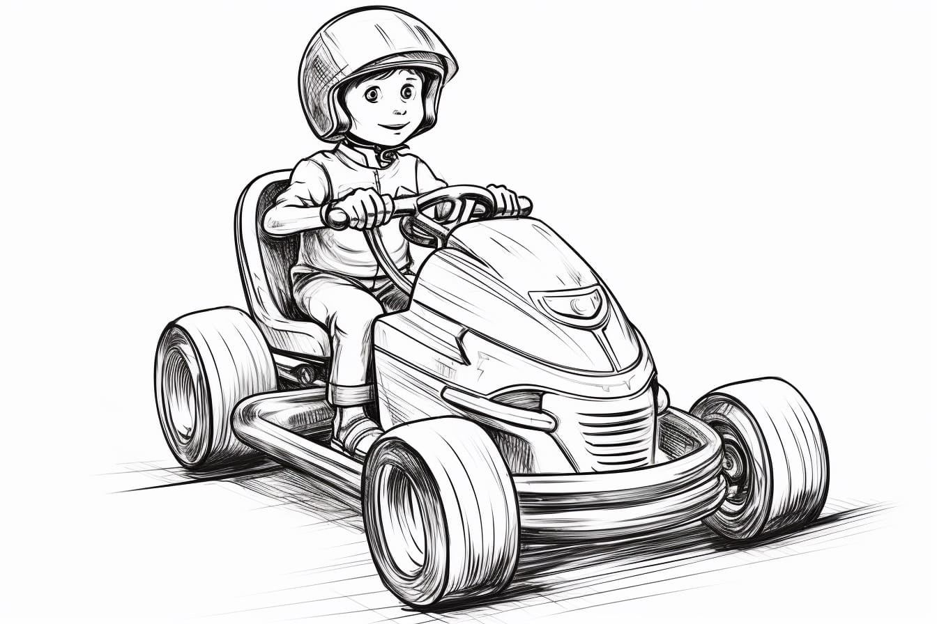 How to Draw a Go Kart Yonderoo