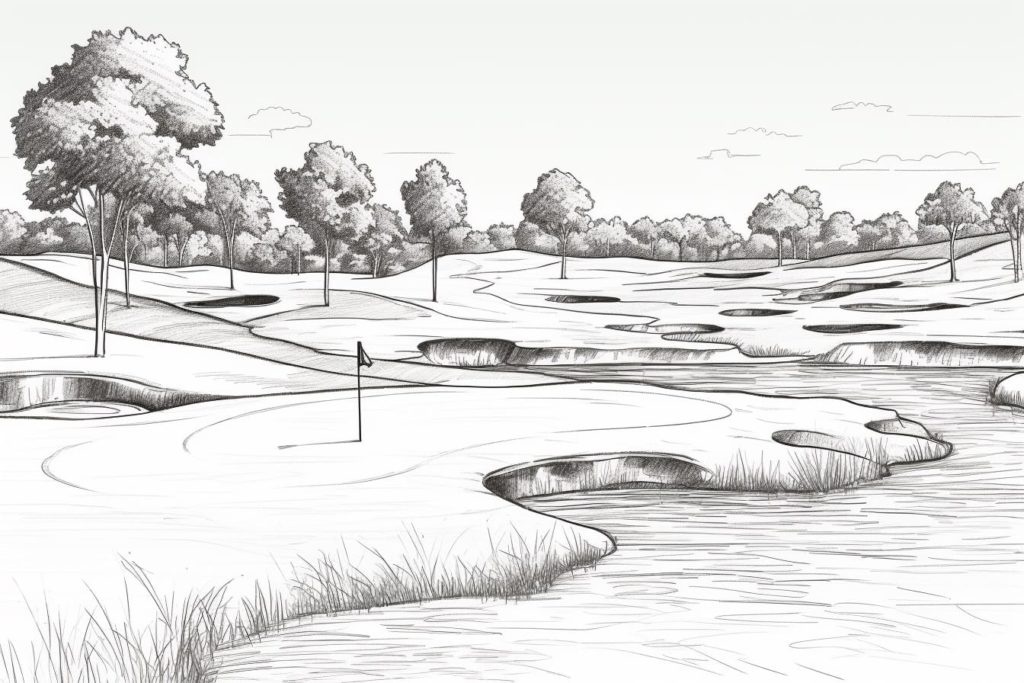 How to Draw a Golf Course - Yonderoo