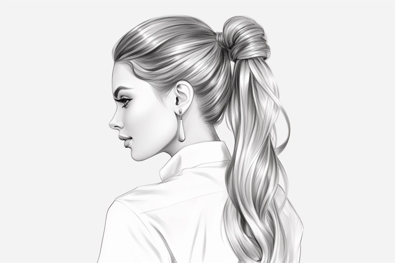 How to Draw a High Ponytail Yonderoo
