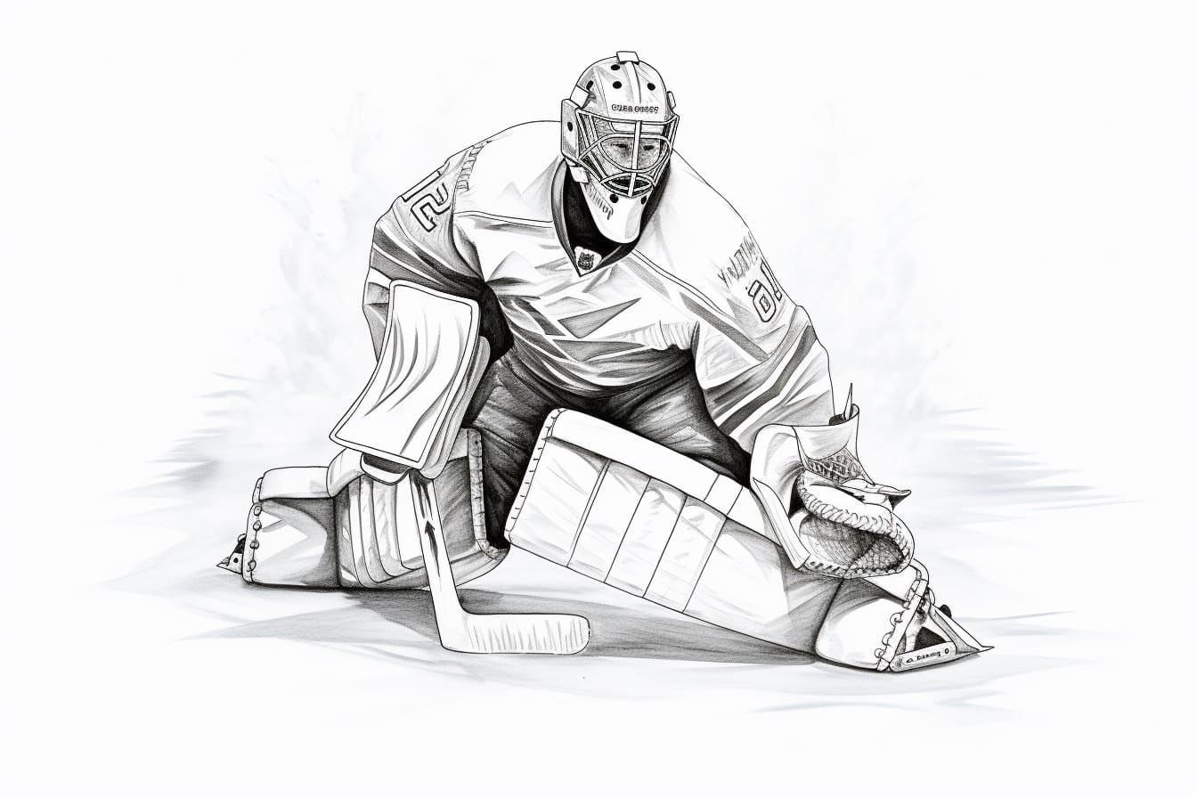 How to Draw a Hockey Goalie Yonderoo