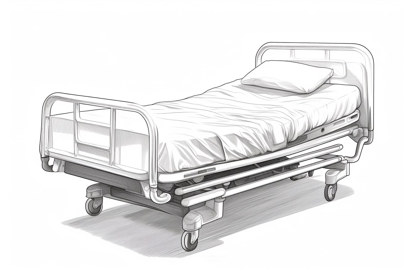 How to Draw a Hospital Bed Yonderoo