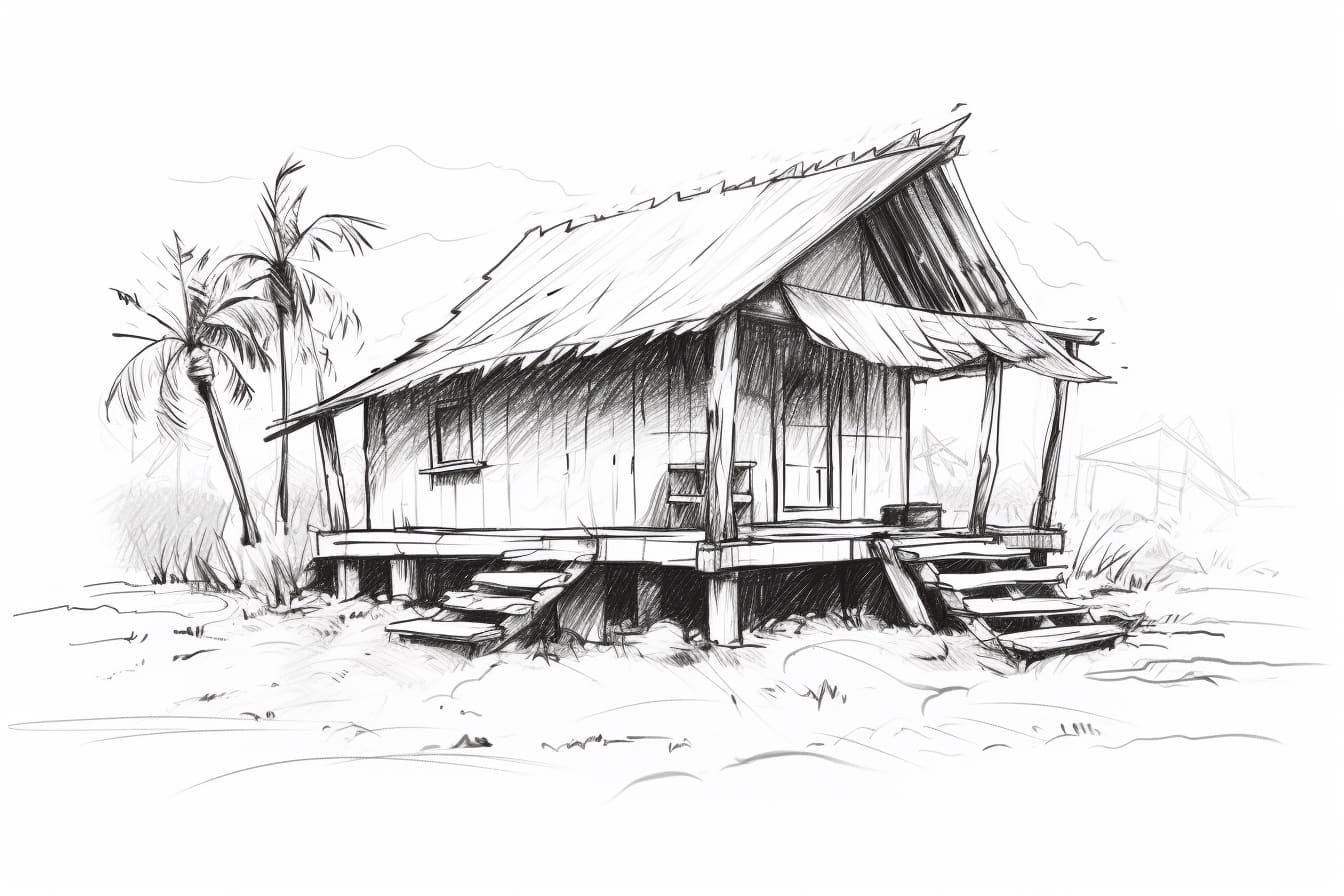 How to Draw a Hut