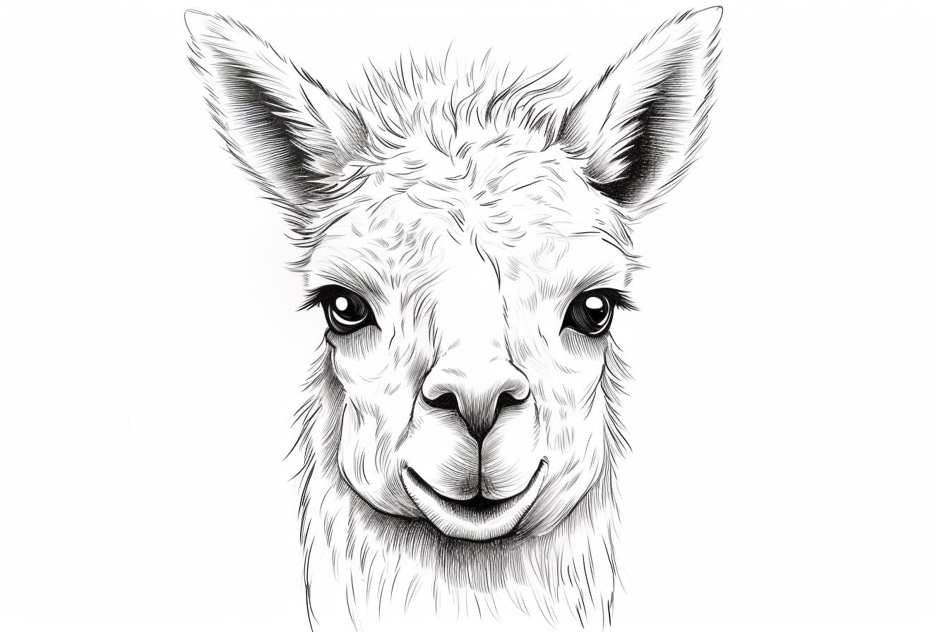 How to Draw a Llama Face