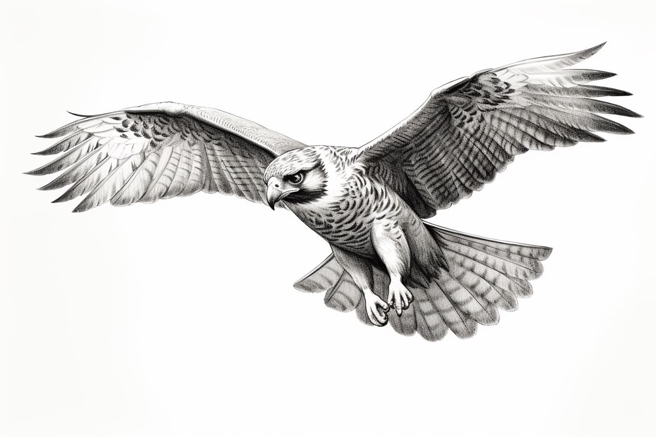 How to Draw a Peregrine Falcon